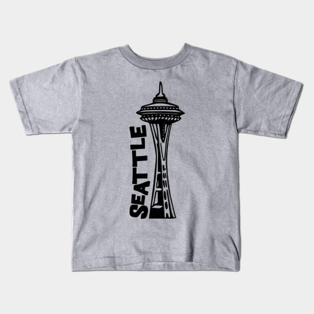 Seattle, Washington's Space Needle Kids T-Shirt by gorff